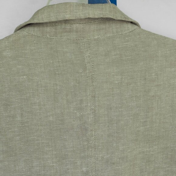 Rachel Zoe Linen Blazer Beige Core Minimal Relaxed Fit Long Lightweight Jacket - Picture 10 of 14